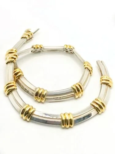 Tiffany & Co. 18K & SS Two Tone Atlas Bar Link 1995 Necklace 16